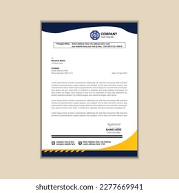Business letterhead a4 size with bleed vector design