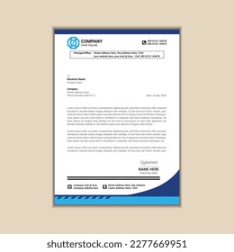 Business letterhead a4 size with bleed vector design
