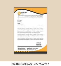 Business letterhead a4 size with bleed vector design