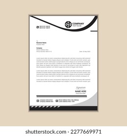 Business letterhead a4 size with bleed vector design