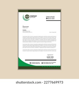 Business letterhead a4 size with bleed vector design