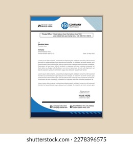 Business letterhead a4 size with bleed vector design