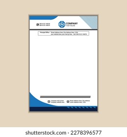 Business letterhead a4 size with bleed vector design