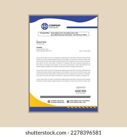 Business letterhead a4 size with bleed vector design