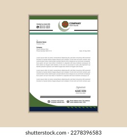 Business letterhead a4 size with bleed vector design