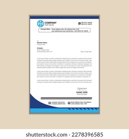 Business letterhead a4 size with bleed vector design