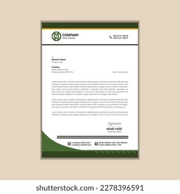 Business letterhead a4 size with bleed vector design