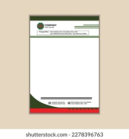 Business letterhead a4 size with bleed vector design