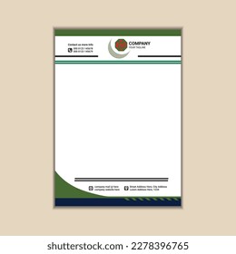 Business letterhead a4 size with bleed vector design
