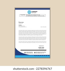 Business letterhead a4 size with bleed vector design