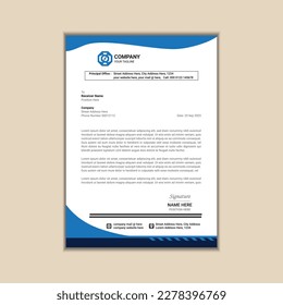 Business letterhead a4 size with bleed vector design
