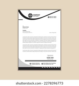 Business letterhead a4 size with bleed vector design