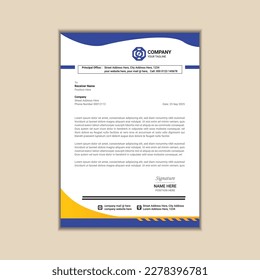 Business letterhead a4 size with bleed vector design