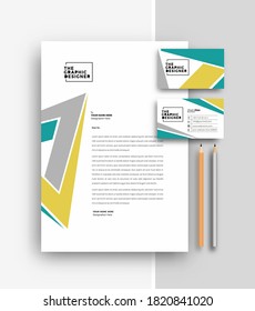 Business Letterhead With Business Card Templates Design, Vector Illustration.