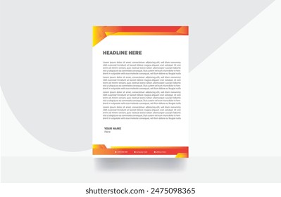 Business letterhead design cover template