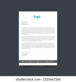 Business letterhead design minimalist simple template