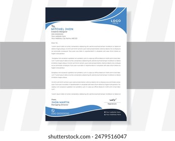 Business Letterhead Design Template. Letterhead Design For Corporate Business.	