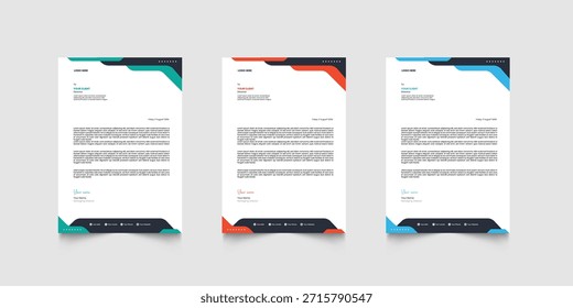 Business letterhead design template. Creative modern letter head design template for your project. letterhead, letter head, Business letterhead design.
