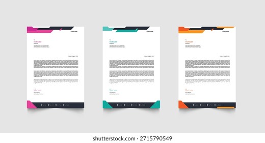 Business letterhead design template. Creative modern letter head design template for your project. letterhead, letter head, Business letterhead design.