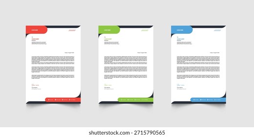 Business letterhead design template. Creative modern letter head design template for your project. letterhead, letter head, Business letterhead design.