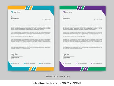 Business Letterhead Design Template vector template