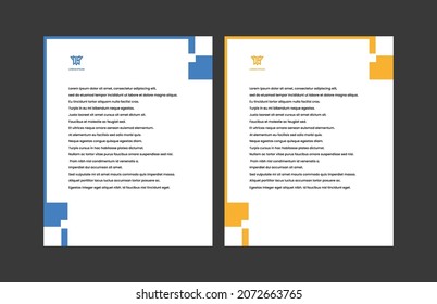 Business letterhead design template - design vector image
