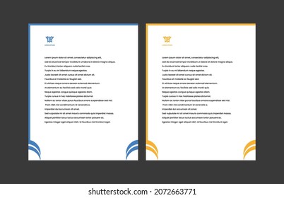 Business letterhead design template - design vector image
