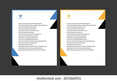 Business letterhead design template - design vector image