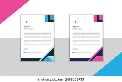 Diseño de membrete de negocios con diseño de Plantilla y Vector.