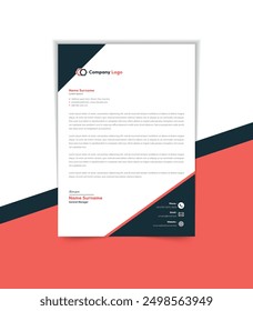 Business Letterhead Design with Template and Vector Design.