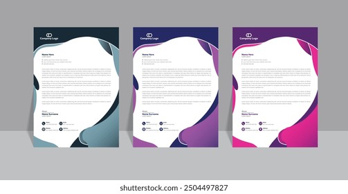 Business Letterhead Design with Template and Vector Design.