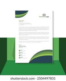Diseño de membrete de negocios con diseño de Plantilla y Vector.