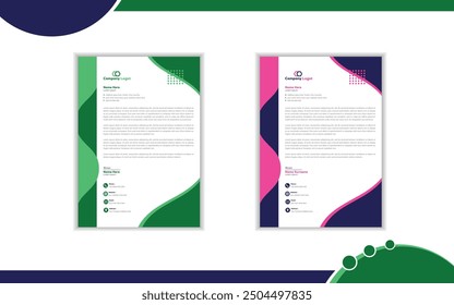 Business Letterhead Design with Template and Vector Design.