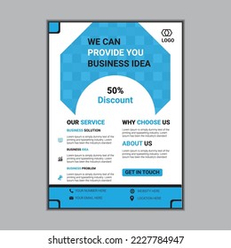 Business Letterhead Flyer Template Design Corporate letterhead with flat style Creative Modern 
