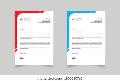 Business Letterhead With A Modern Design