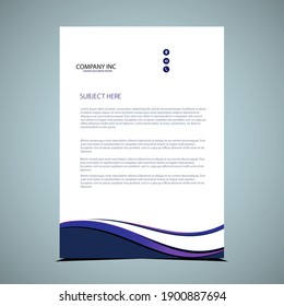 Business letterhead with a modern design