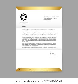 Business letterhead sample design template