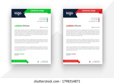 Business letterhead template. A4 letterhead vector design.
