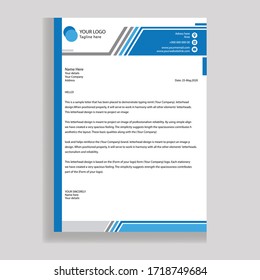 Business letterhead template
Corporate letterhead flat style