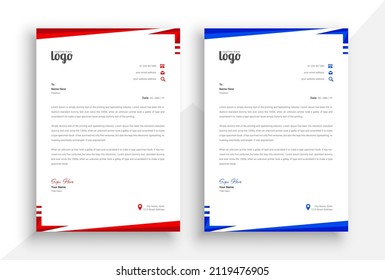 business letterhead template. creative, clean, professional, modern letterhead design vector illustration for your project.
