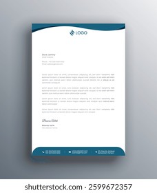 Business Letterhead Template Design Vector
