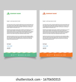  Business letterhead template minimal design. Vector illustration EPS 10