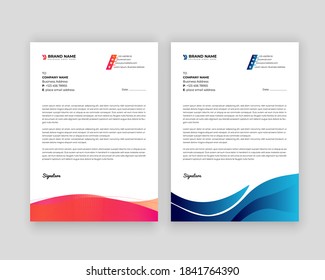 Modern Business Letterhead Template Vector Format Stock Vector (Royalty ...