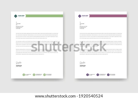 Business letterhead template. Vector illustration EPS 10