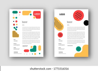 Business letterhead templates design, Vector illustration.