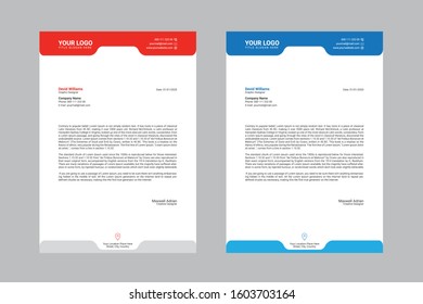 Business Letterhead Vector Template Design