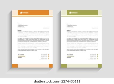 business letterhead vector template design