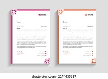 business letterhead vector template design