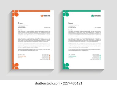 business letterhead vector template design