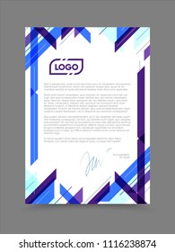 Business letterhead vector template, eps 10